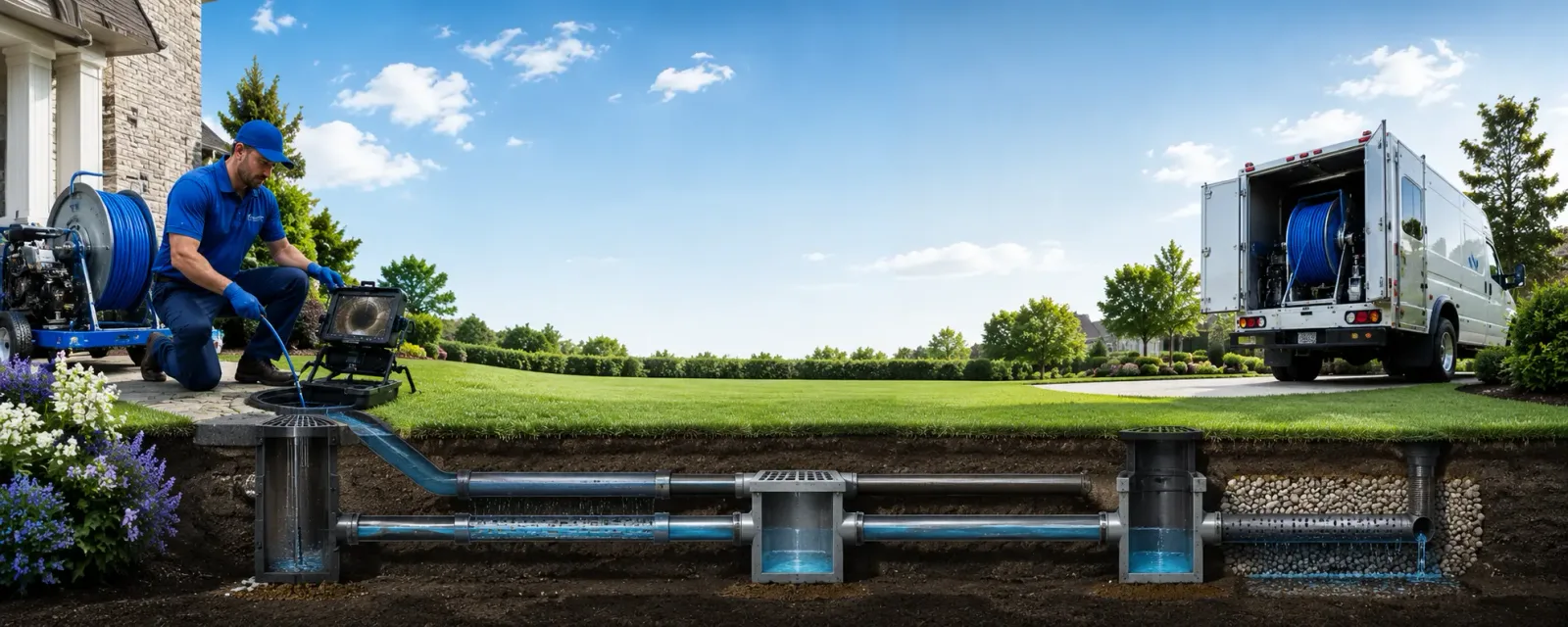 Outdoor drain cleaning information for Ada, OK